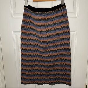 RACHEL Rachel Roy Abstract Multicolour Midi Structured Skirt Extra Large